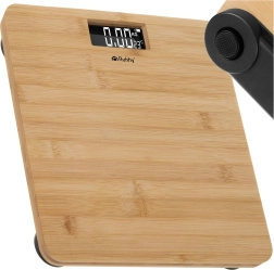 Cântar de baie din bambus cu LCD Ruhhy până la 180 kg