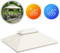 Acoperiș de rezervă pentru pavilion de grădină 3x4 m rezistent la apă cu aerisire MultiGarden