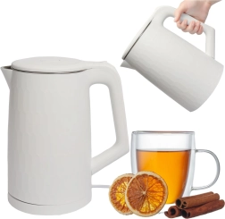 Fierbător electric de călătorie fără fir 1,8 l 1500 W cu bază rotativă – alb