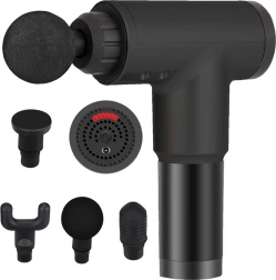 Pistolă de masaj pentru masaj muscular profund, 6 viteze și 4 capete