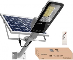 Lampă stradală solară Superfire cu telecomandă, 1400 lm, 20000 mAh, IP65