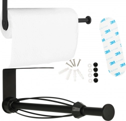 Suport pentru prosoape de hârtie de bucătărie negru