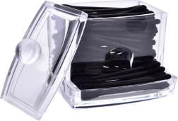 Dozator elegant transparent pentru bețișoare cosmetice din acril