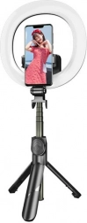 Selfie stick și trepied cu inel luminos LED de la Puluz