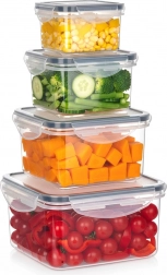 Set de recipiente alimentare etanșe cu garnitură, 4 buc