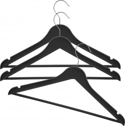 Umeraș negru rotativ pentru haine, set 3 buc, 42,5 × 24 cm