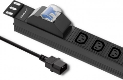 Bara de alimentare pentru rack 19 inci cu comutator 1U 10A PDU 8xIEC C13 2m