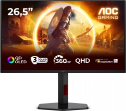 Monitor de gaming 26,5" QD‑OLED 360 Hz cu pivot și HDMI/DP