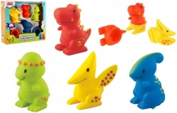 Set de dinozauri stropitori pentru baie LITTLE HERO MIX 'N MATCH, cu piese detașabile