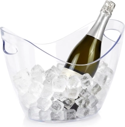 Găleată transparentă din plastic pentru gheață 4 l