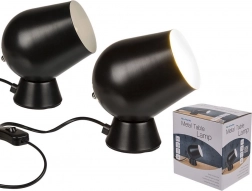 Lampă de birou metalică neagră