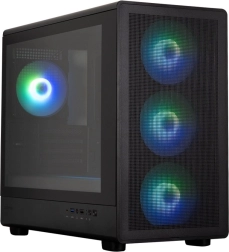 Carcasă PC M5 Black mATX Mini Tower cu 4 ventilatoare ARGB