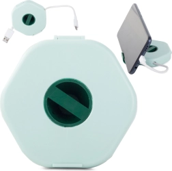 Organizator rotativ pentru cabluri cu suport pentru telefon