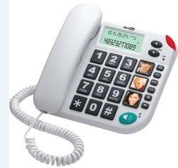 Telefon cu fir MaxCom KXT 480 BB alb