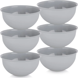 Boluri din plastic Sandy 13 cm, 500 ml, gri, set 6 buc.