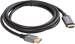 Cablu DisplayPort la HDMI 1,8 m 4K negru‑argintiu