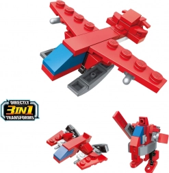 Qman set de construcție Avion de pompieri 3în1