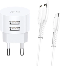 Încărcător USAMS T20 cu 2xUSB și microUSB