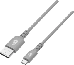 Cablu USB–USB‑C din silicon 1 m, gri, Quick Charge