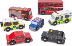 Set londonez de mașinuțe din lemn Le Toy Van