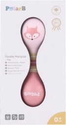 Mărgea rumba din lemn, dublă, cu vulpe Polar B