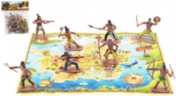 Figurine indieni cu hartă