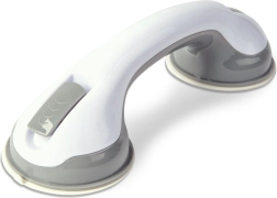 Mâner de baie cu ventuze, alb, 30 cm