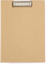 Mapă dublă A4 laminată Kraft nature