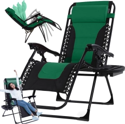 Șezlong de grădină pliabil Gravity cu măsuță