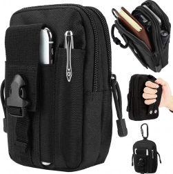 Husă tactică MOLLE pentru curea – neagră, rezistentă la apă