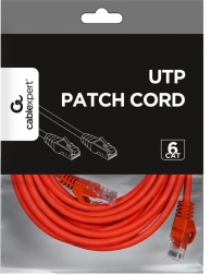 Cablu patch de rețea Cat. 6 UTP, 5 m, roșu