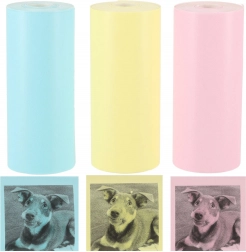 Rolații colorate pentru imprimantă termică 5,7 cm x 3 m, 3 bucăți