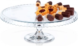 Platou pentru tort din sticlă pe picior 32 cm