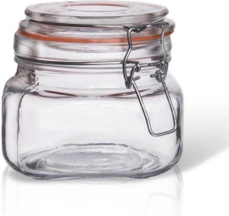 Borcan de sticlă pentru conservare cu clips 500 ml