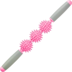 Merco bară de masaj și reabilitare roller stick triple 40 cm roz - 1 bucată