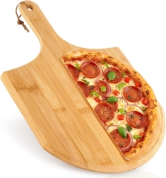 Lopată de pizza din bambus, din lemn, 40 × 28 cm