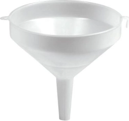 Pâlnie din plastic 40 cm albă