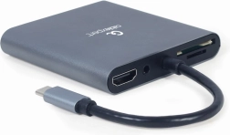 Hub USB‑C 6‑în‑1 cu HDMI, VGA, USB 3.0, cititor de carduri, audio și Power Delivery