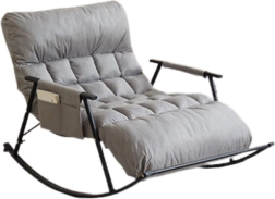 Canapea dublă balansoar cu bază metalică neagră – gri