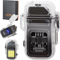 Brichetă cu plasmă cu lanternă LED, reîncărcabilă prin USB, rezistentă la apă