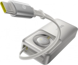 powerbank Baseus OS Free2Pull 10000 mAh 30 W cu cablu încorporat – gri