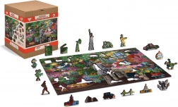puzzle din lemn, reversibile 2 în 1 florărie, 400 piese – WOODEN CITY