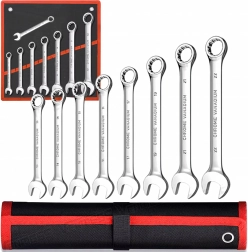 Set de chei combinate cu clichet 8 buc 8–22 mm cu husă