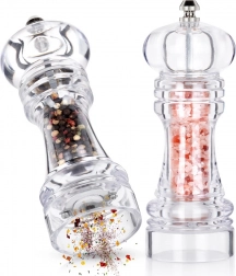 Râșnițe acrilice pentru sare și piper 16 cm, set 2 buc
