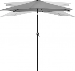 Umbrelă de grădină balcon pliabilă 210 cm gri