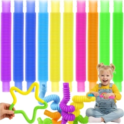 Kruzzel tuburi POP senzoriale Montessori antistres - set 10 bucăți