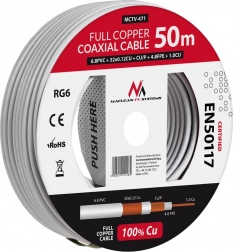 Cablu coaxial RG6 50m