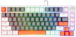 Tastatură de gaming magnetică Astral White cu switch-uri OUTEMU White Jade, RGB și keycap-uri PBT