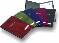 Carte de semnături lucioasă neagră cu 14 file divizoare