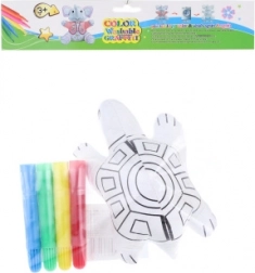 Broasca țestoasă de colorat – pluș re-colorabil cu carioci